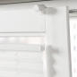 Preview: Easy-Shadow Klemmfix Plissee Faltstore in der Farbe weiß / Breite 60 cm x Höhe 210 cm / 60x210 cm/ 60 x 210 cm inkl. 4 Stück Klemmträger / Klemmhalter Montage ohne bohren / Easy&Fix montiert / Maßanfertigung