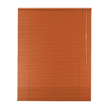 Original Easy-Shadow Aluminium Jalousie Jalousette Breite 50 x 130 cm Höhe in Farbe terracotta - Bedienseite rechts - Fensterjalousie Jalousien Alu-Jalousien Alu-Jalousetten Fenster Rollo Lamellenbreite 25 mm Lamellen / Maßanfertigung