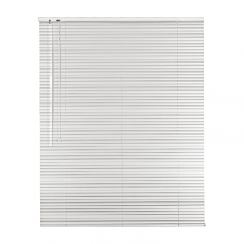 Hochwertige Klemmfix Aluminium Jalousie Rollo Alu Jalousette 150 x 250 cm / 150x250 cm in Farbe weiss inkl. 3 Stück Klemmträger/Klemmhalter Träger - Bedienseite links // Fensterjalousie Klemmjalousie Easy&Fix montiert