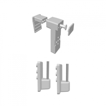 Easy-Shadow - 8 Stück Vario Klemmträger verstellbar für Vitragestangen / Scheibengardinenstangen / Vitragen - Klemmhalter für Fensterrahmen Rahmenstärke 10 mm - 25 mm Montage ohne Bohren oder Kleben - weiß