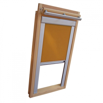 Easy-Shadow Dachfenster Verdunkelungsrollo Komfort Rollo Thermo für Typ Fakro FT/FTP/PK/FK/FE/FL/PTP Größe 13 - 134/140 (Glasmaß 118,0 x 123,3 cm) - in der Farbe gelb