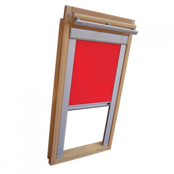 Easy-Shadow Hochwertiges Verdunkelungsrollo Rollo Thermo rot / signalrot mit Seitenschienen für Velux DKL/DKU-EP GGU,GPU,GHU,GTU UK08 ALU // Maßanfertigung