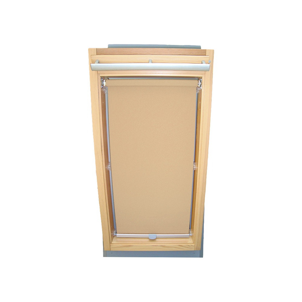 Easy-Shadow Dachfenster Abdunkelungsrollo Basis Rollo für Typ Roto WDF 410-420 H Größe 8/11 - in der Farbe beige-karamell