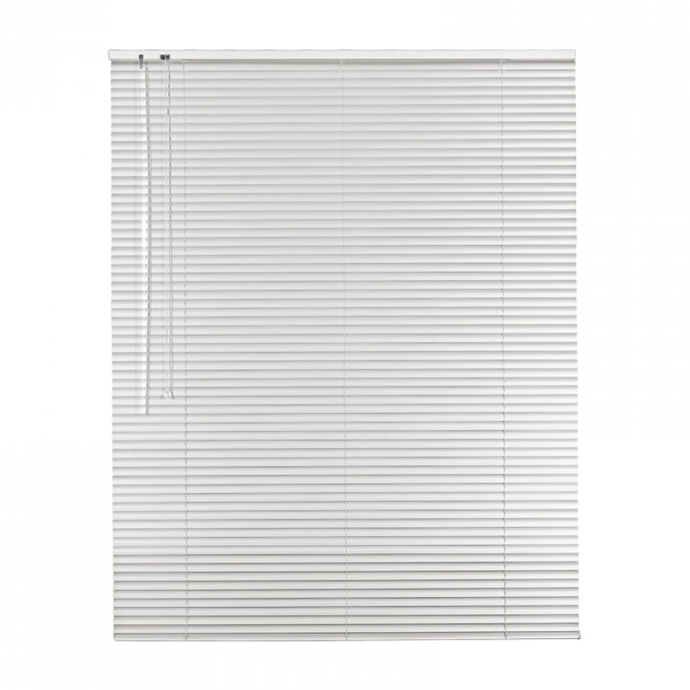 Hochwertige Klemmfix Aluminium Jalousie Rollo Alu Jalousette 100 x 250 cm / 100x250 cm in Farbe weiss inkl. 2 Stück Klemmträger/Klemmhalter Träger - Bedienseite links // Fensterjalousie Klemmjalousie Easy&Fix montiert