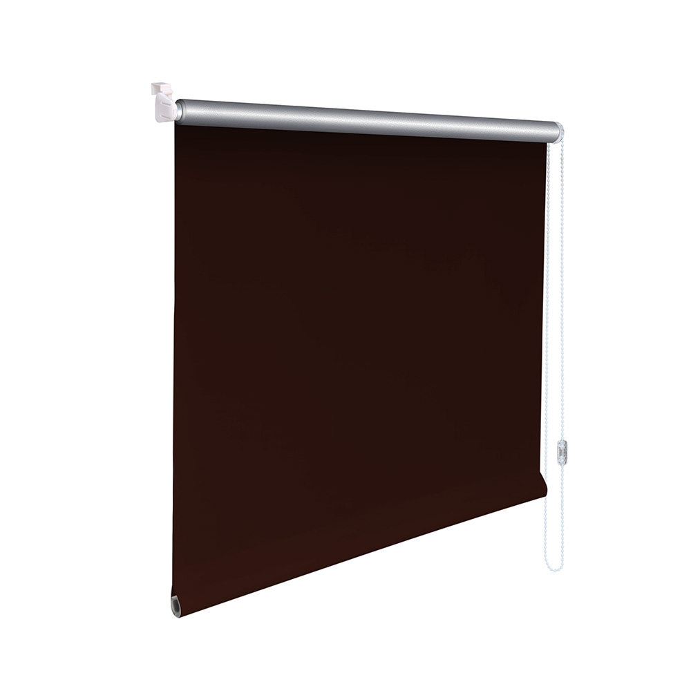 Original Easy-Shadow Mini Klemmfix Thermo Rollo Stoffmaß Breite 130 x 110 cm Höhe - BRAUN Thermo Rückseite ALU lichtundurchlässig Verdunkelung Verdunkelungsrollo Kettenzugrollo Seitenzugrollo Mini-Rollo mit Kettenzug und Aluminium Beschichtung - Minirollo