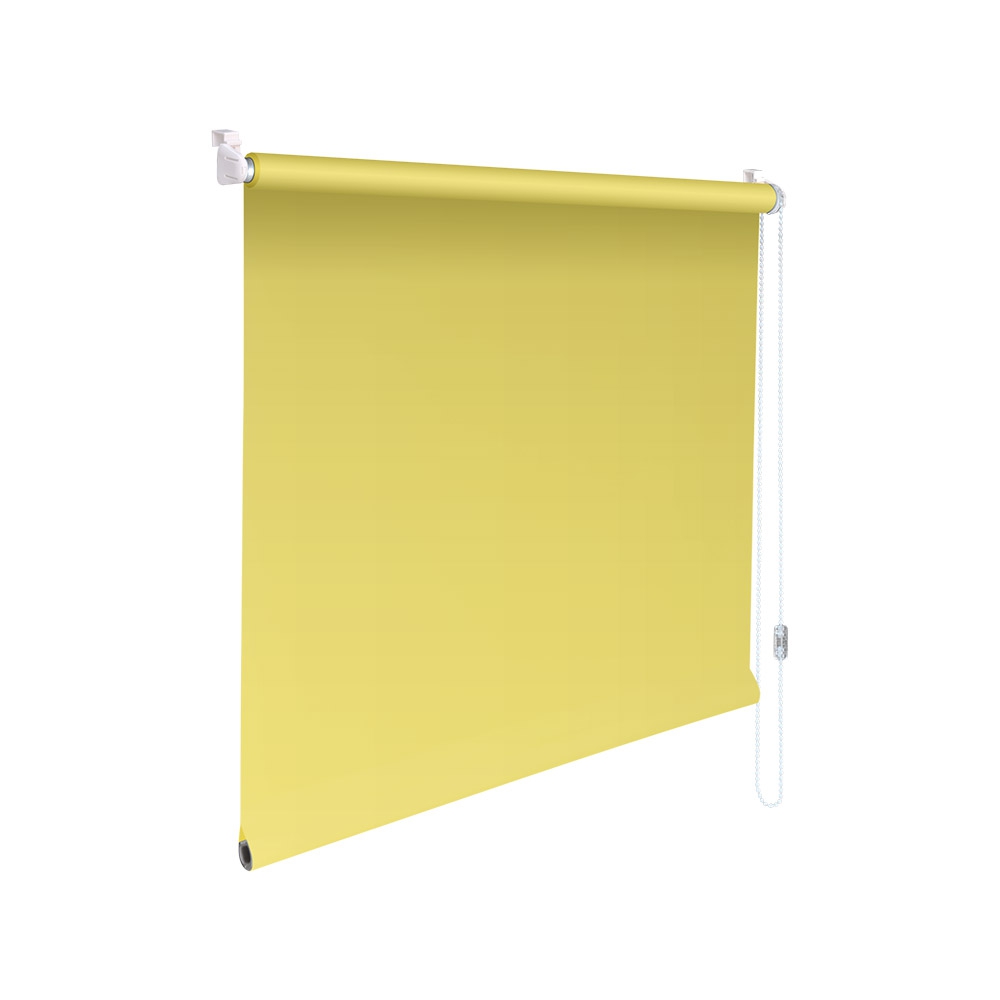 Original Easy-Shadow Mini Klemmfix Rollo Stoffmaß Breite 50 x 50 cm Höhe - GELB blickdicht lichtdurchlässig Sichtschutz Sichtschutzrollo Kettenzugrollo Seitenzugrollo Mini-Rollo mit Kettenzug - Minirollo Klemmrollo ohne bohren inklusive Klemmträger Easy&F