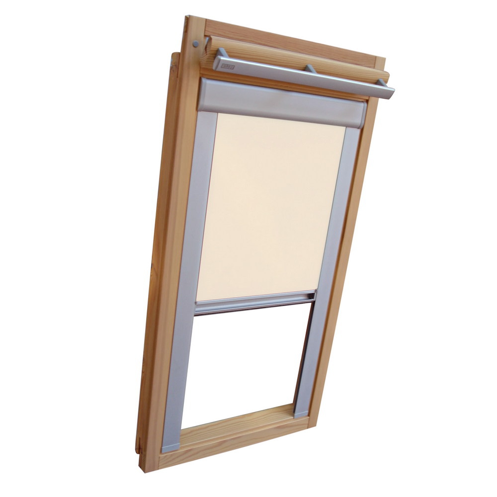 Easy-Shadow Dachfenster Verdunkelungsrollo Komfort Rollo für Typ Fakro FT/FTP/PK/FK/FE/FL/PTP Größe 12 - 134/98 (Glasmaß 118,0 x 81,3 cm) - in der Farbe creme