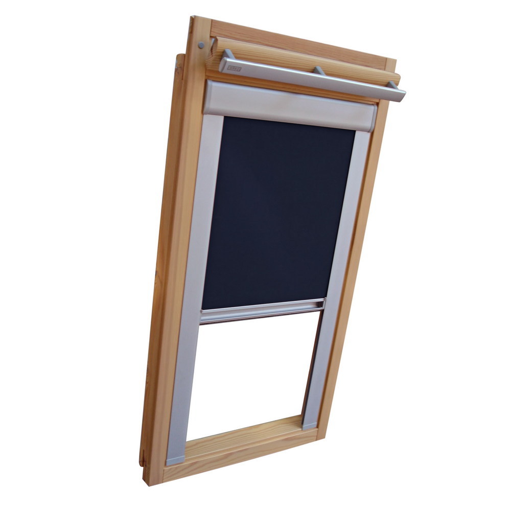 Easy-Shadow Dachfenster Verdunkelungsrollo Komfort Rollo für Typ Fakro FT/FTP/PK/FK/FE/FL/PTP Größe 10 - 114/118 (Glasmaß 98,0 x 101,3 cm) - in der Farbe dunkelblau